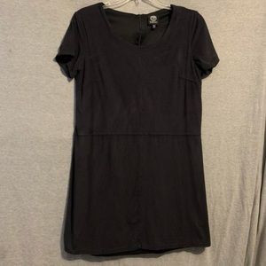 Bobeau Black velvet short sleeve dress
